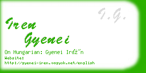 iren gyenei business card